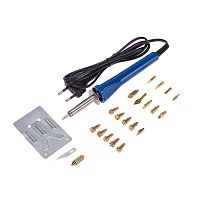 Выжигатель REXANT (набор паяльник-выжигатель), 21 насадка, подставка, 230 В/30 Вт | код 12-0183-1 | REXANT