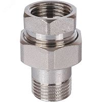 Сгон разъемный ВН 1/2' прямой (американка), никелированный | код SFT-0045-000012 | STOUT