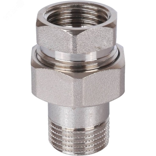 Сгон разъемный ВН 1/2' прямой (американка), никелированный | код SFT-0045-000012 | STOUT