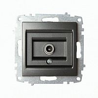 Zena без рамки дымчатый розетка TV прох. | код 609-011100-272 | ABB