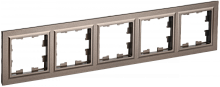 BRITE Рамка 5-мест. РУ-5-БрТБ бр. IEK | код BR-M52-K45 | IEK
