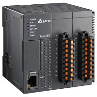 Программируемый логический контроллер AS228T-A, 16DI, 12TO(NPN), 24VDC, 64K шагов, 2xRS485, USB, microSD, CANopen, Ethernet | код AS228T-A | Delta Electronics