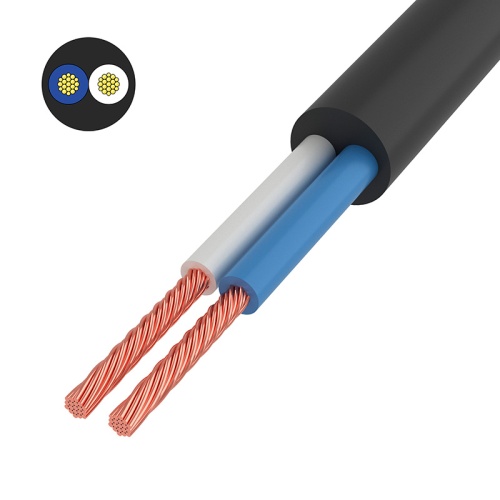 Провод соединительный ПВС 2x1,5 мм кв, черный, длина 5 метров, ГОСТ 7399-97 REXANT | код 01-8033-5 | REXANT