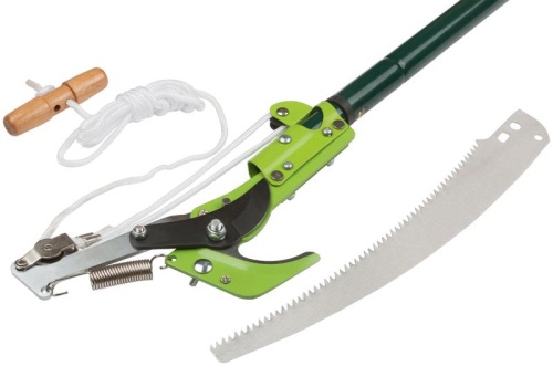 Сучкорез штанговый, лезвие 30 мм + пила 330 мм с телескопической стальной ручкой 1200-2400 мм | код 77151 | FIT фото 2