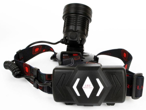 Фонарь аккумуляторный налобный E1335 2LED 4Вт фокус 4 режима аккум. 3.7В метал. черн. (бокс) Ultraflash 13905 фото 5