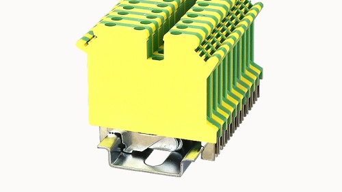 PC2.5-TW-PE-01P-1Y-00Z(H), Клемма винтовая PC, 2.5 мм.кв., 3C, PE, шт | код 11010000042 | DEGSON