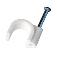 Крепеж кабеля круглый 10 мм, белый (упак. 50 шт) REXANT | код 07-4010 | REXANT