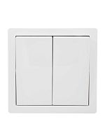 Выключатель 2-клав. LETO бел. LEZARD 752-0200-101