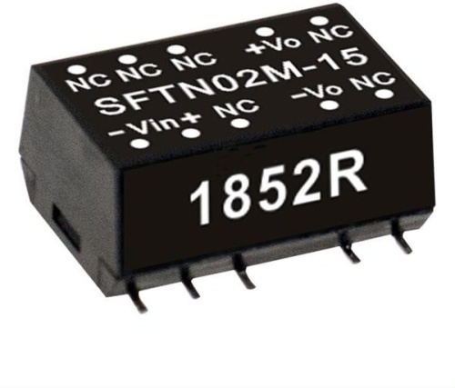 Источник питания DC-DC, 2Вт, вход 4.5…5.5В, выход 15В/133мА, изоляция 3000В DC, SMD 15.24х10.9х7.1мм, -40...+100С | код SFTN02L-15 | MeanWell Источник питания DC-DC, 2Вт, вход 4.5…5.5В, выход 15В/133мА, изоляция 3000В DC, SMD 15.24х10.9х7.1мм, -40...+100С | код SFTN02L-15 | MeanWell