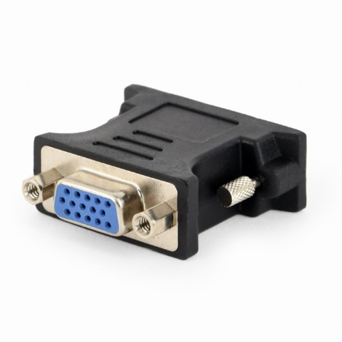 Переходник DVI-I - VGA Cablexpert A-DVI-VGA-BK, 29M/15F, черный, пакет | код A-DVI-VGA-BK | Cablexpert