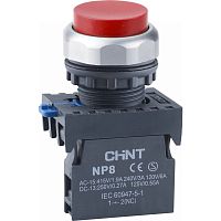 Кнопка управления NP8-01GN/4 без подсветки красная 1НЗ IP65 (CHINT) | код 667291 | CHINT