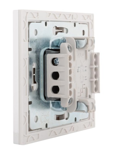 RAIN Выключатель 2-ой с подсветкой белый с боковой вставкой хром | код 703-0225-112 | Lezard RAIN Выключатель 2-ой с подсветкой белый с боковой вставкой хром | код 703-0225-112 | Lezard