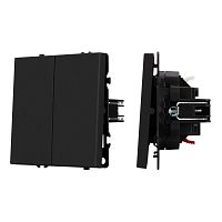 Механизм выключателя двухклавишный проходной SWT-NOBE-MKP2-SFPL-BK 230В 10А Arlight 054255