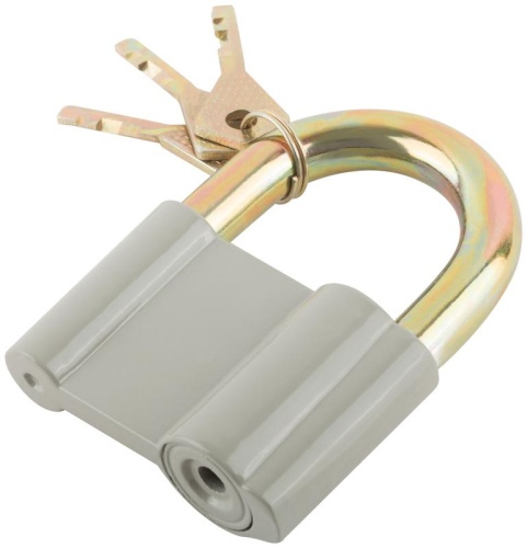 Замок навесной корпус из алюм. сплава 72х48мм стальная дужка 13мм КУРС 67017 фото 2