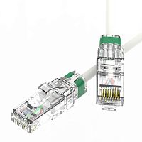 Патч-корд неэкранированный SLIM CAT6A U/UTP 4х2, 28 AWG, LSZH, белый, 0,2м | код RN6AUU4502WH-28 | DKC