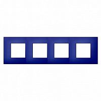 Рамка 4 поста 27 PLAY, синий артик | код. 2700647-083 | Simon