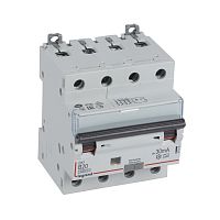 Выключатель автоматический дифференциальный DX3 6000 4п 20А B 30мА тип A | код. 411225 | Legrand 