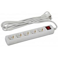 Удлинитель 5х5м с заземл. 10А IP20 ПВС 3х0.75 с выкл. | код Б0035758 | Эра