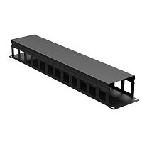 Организатор кабельный с крыш/отв 19 2U, 60 мм RAL9005 | код R5CP1962HEB | DKC