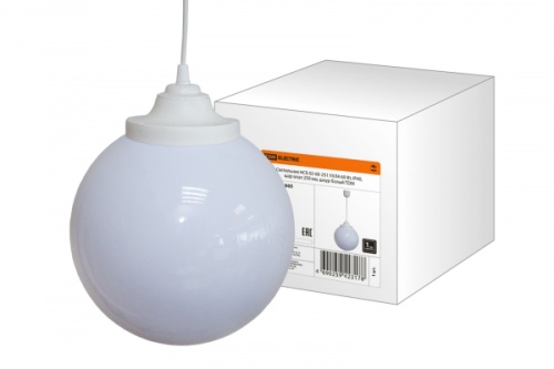 Светильник НСБ 02-60-251 УХЛ4 60 Вт, IP40, шар опал 250 мм, шнур белый TDM | код SQ0313-0005 | TDM