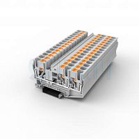 Клемма push-in проходная 3 контакта 6 мм2, синяя | код TPI6TWN | ПРОВЕНТО