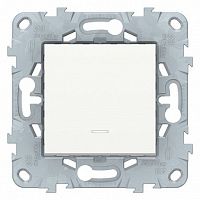 Выключатель 1-клавишный UNICA NEW, с подсветкой, скрытый монтаж, белый | код. NU520118N | Schneider Electric