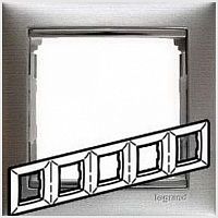 Рамка 5 постов VALENA CLASSIC, алюминий | код. 770335 | Legrand