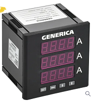 Амперметр цифр. щит. 3-ф. 96х96 LED GENERICA | код IDA21-5-3-0-LED-G | GENERICA by IEK