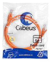Cabeus PC-UTP-RJ45-Cat.5e-0.5m-OR Патч-корд U/UTP, категория 5е, 2xRJ45/8p8c, неэкранированный, оранжевый, PVC, 0.5м | код 7670c | Cabeus