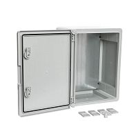 Корпус пластиковый с монтажной панелью ЩМП IP65 серая дверь 400х300х220 Промрукав | код PR08.26511 | ПРОМРУКАВ