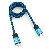 Кабель HDMI Cablexpert, серия Gold, 1 м, v1.4, M/M, синий, позол.разъемы, алюминиевый корпус, нейлоновая оплетка, коробка | код CC-G-HDMI01-1M | Cablexpert