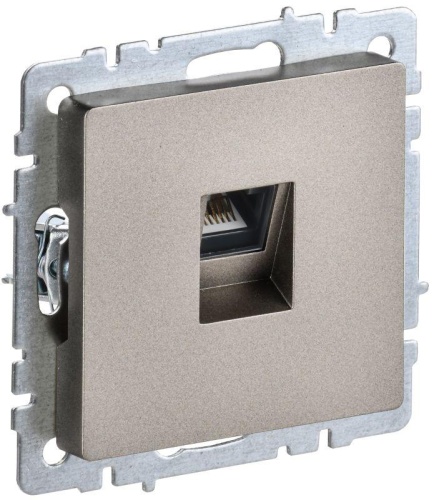 BRITE Розетка компьютерная RJ45 кат.5E РК10-БрШ шампань | код BR-K10-1-K37 | IEK