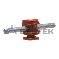 Держатель проводника круглого 6-8 мм коричневый, высота 16 мм, пластик | код 91001 | ЕЗЕТЕК