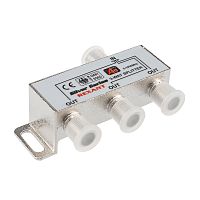 ДЕЛИТЕЛЬ ТВ х 3 + 4шт. F BOX 5-1000 МГц Silver REXANT | код 05-6102 | REXANT