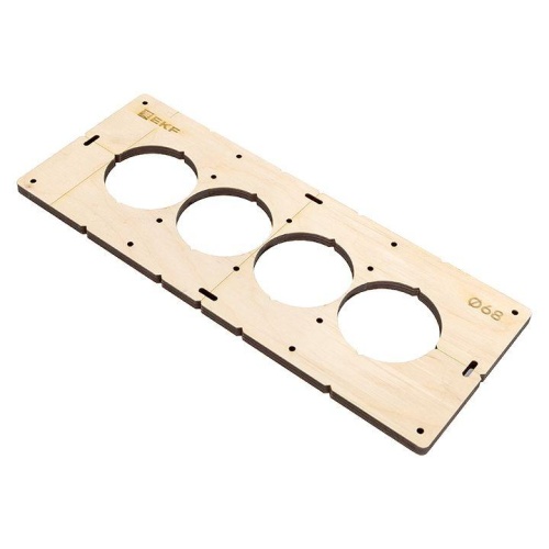 Шаблон для подрозетников c 4 отв, диам, 68 мм Expert | код sh-d68-4 | EKF