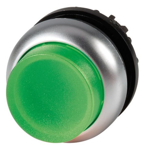 Головка кнопки с подсветкой, выступающие, без фиксации, цвет зеленый, M22-DLH-G | код 216969 | EATON Головка кнопки с подсветкой, выступающие, без фиксации, цвет зеленый, M22-DLH-G | код 216969 | EATON
