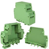 Корпус для РЭА на DIN-рейку RUICHI ТС-603, крепление 35 мм, АБС пластик, зеленый | код 81035 | Ruichi