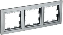BRITE Рамка 3-местная РУ-3-БрС сталь | код BR-M32-K46 | IEK