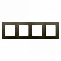 Рамка 4 поста ETIKA, светлая галька | код. 672524 | Legrand