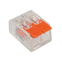 Универсальная компактная клемма СМК 221-412, 2-проводная до 4,0 мм кв (20 шт./уп.) REXANT | код 07-5202-20 | REXANT