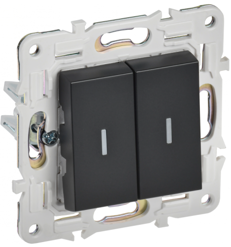 SKANDY Выключ. 2-кл. с инд. 10А SK-V09Bl черн. IEK | код SK-V20-1-10-K02 | IEK