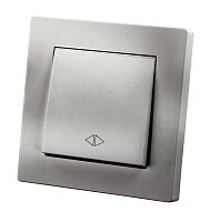 Выключатель перекрестный 1 кл. 10А серебр. металлик Сенеж TDM | код SQ1816-0219 | TDM