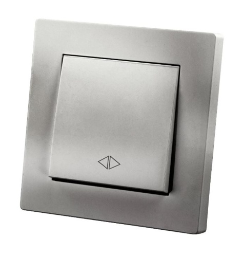 Выключатель перекрестный 1 кл. 10А серебр. металлик Сенеж TDM | код SQ1816-0219 | TDM