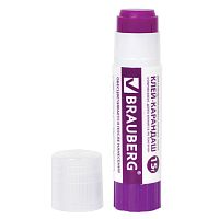 Клей-карандаш BRAUBERG, 15 г, обесцвечивающийся после высыхания, 220874 | код 220874 | BRAUBERG