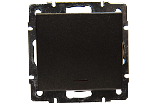 Выключатель RAIN с подсветкой черный графит матовый механизм | код 703-4188-111 | Lezard