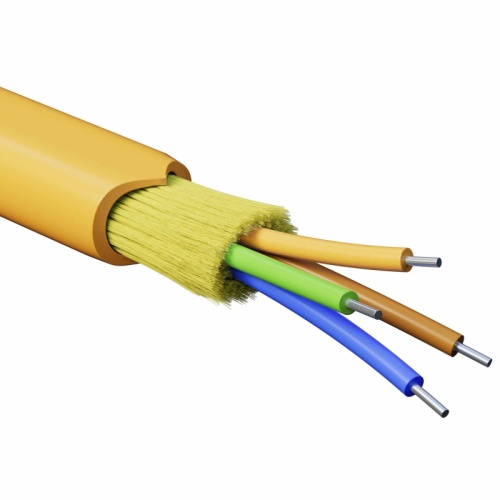 Кабель волоконно-оптический, распределительный, арамидные упрочняющие нити, для внутренней прокладки, нг(А)-HF, 4 ОВ, категория OM2 | код RNDT2C4OR01 | DKC Кабель волоконно-оптический, распределительный, арамидные упрочняющие нити, для внутренней прокладки, нг(А)-HF, 4 ОВ, категория OM2 | код RNDT2C4OR01 | DKC