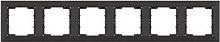Candela - Рамка 6 постов, к механизмам серии 21, горизонтальный монтаж, черный мат | код 2125-800-1684 | Mutlusan