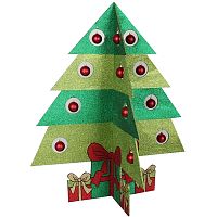 Фигура Елочка складная 3D, 100*84 см, цвет зеленый | код 502-393 | NEON-NIGHT