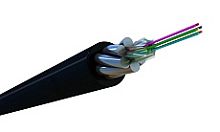 Hyperline FO-AWSH-OUT-50-8-PE-BK Кабель волоконно-оптический 50/125 (OM2) многомодовый. 8 волокон. жесткий. бронированный. волокна в канате из стальных проволок. гелезаполненный. внешний. PE. черный | код 446894 | Hyperline