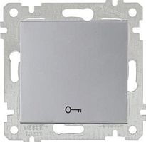 Rita - Выключатель кнопочный, символ - ключ, пруж. зажимы, нерж. сталь | код 2200-407-0182K | Mutlusan